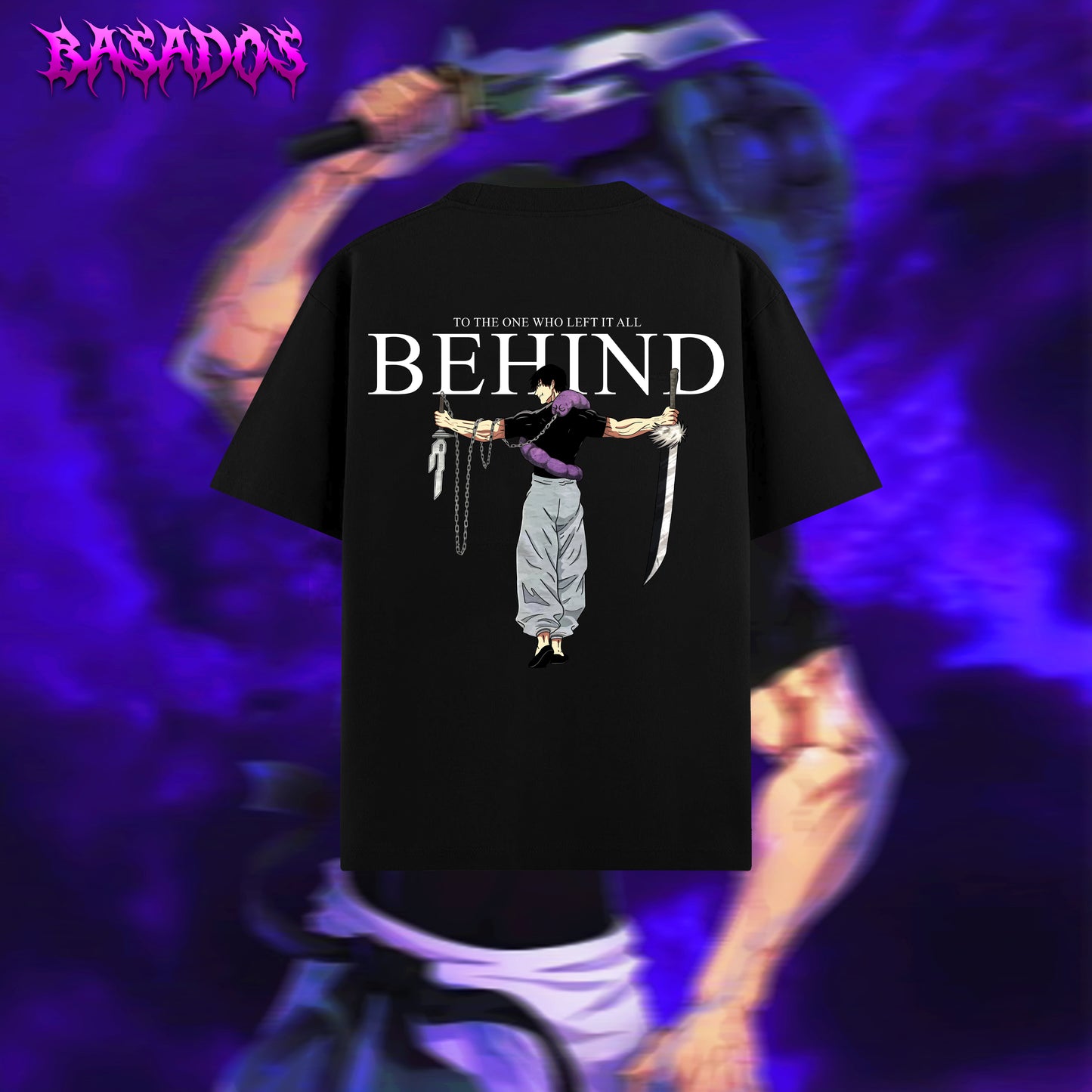 Behind